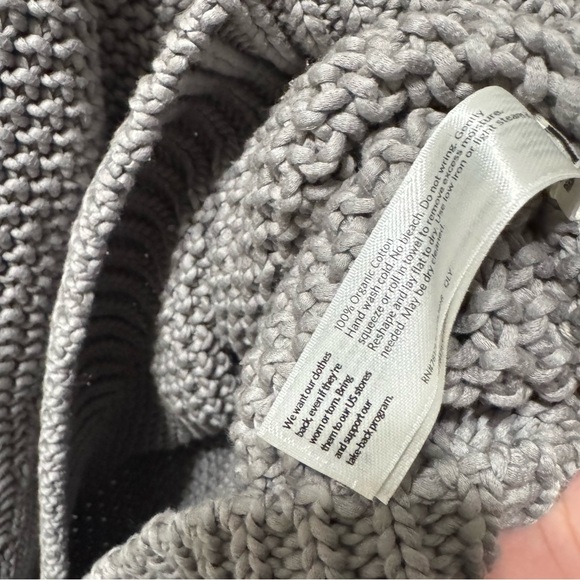 Eileen Fisher Organic Cotton Cord Crew Neck Box Top Knit Sweater - Picture 5 of 7